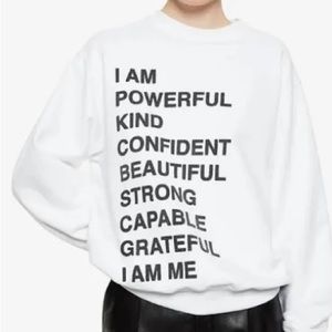 Anine Bing “I Am Powerful” Sweatshirt XS